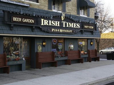 Image of Irish Times Sign Brookfield,IL , Gold Leaf Signs Chicago, Gold Leaf Lettering, Gold Leaf Signs Milwaukee, Gilded Signs, Gold Leaf Chicago